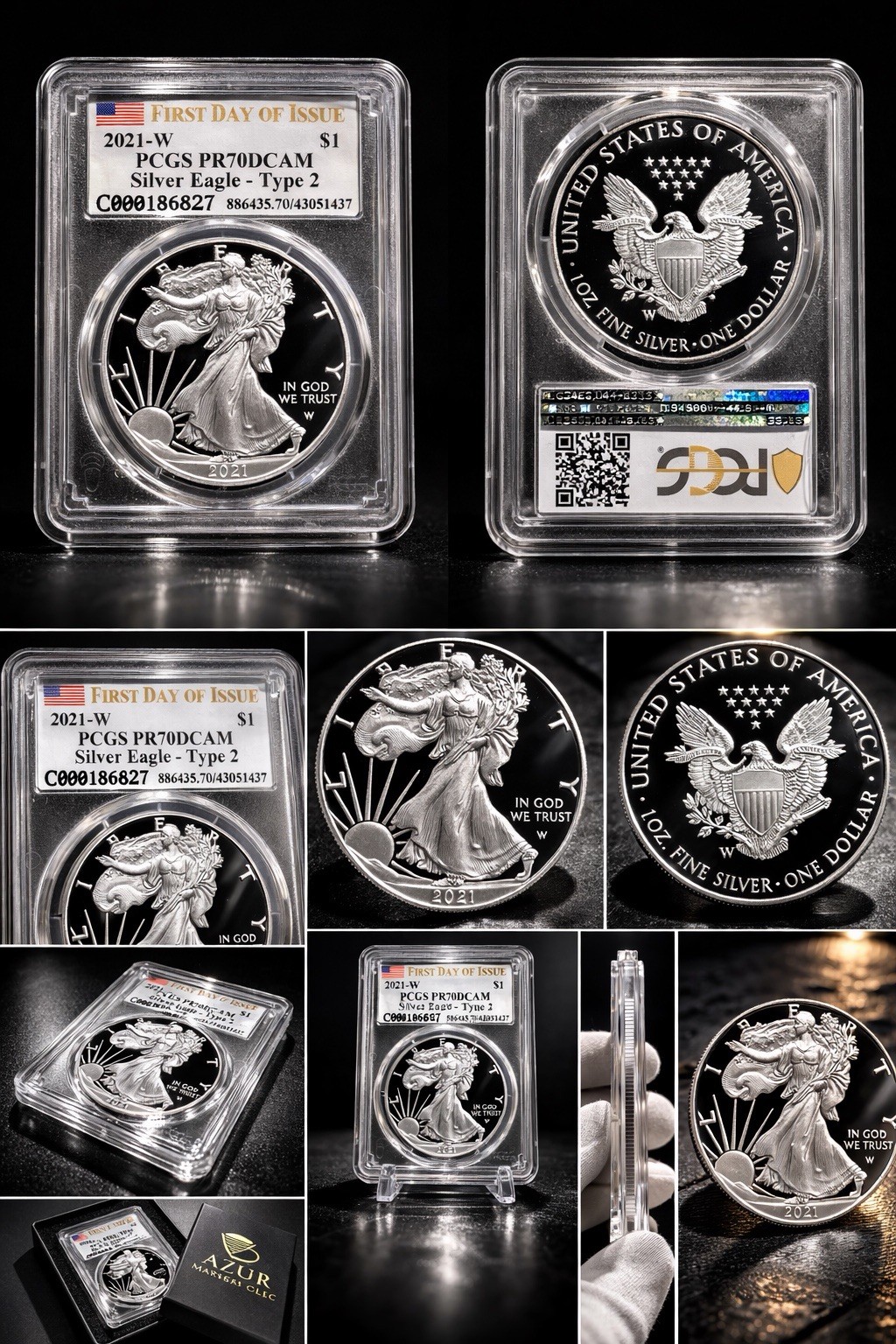 2021-W American Silver Eagle Type 1 PR70DCAM